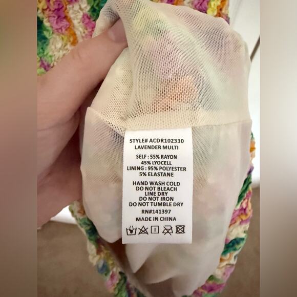 NWOT ASTR the Label Dolcetto Dress Multi-Color Bodycon Mini Dress Size Medium - Picture 8 of 9